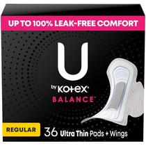 Guardanapo sanitário U da Kotex Balance Ultra Thin 36 unidades Guardanapo sanitário U da Kotex Balance Ultra Thin 36 unidades