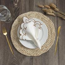 Guardanapo Sparta Bordado 4 Peças Tecido Engomado Guardanapo Sparta Bordado 4 Peças Tecido Engomado