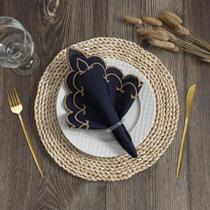 Guardanapo Sparta Bordado 6 Peças Tecido Engomado Guardanapo Sparta Bordado 6 Peças Tecido Engomado