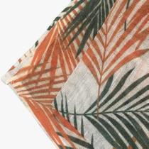 Guardanapo Tecido Linho Estampado Laranja Verde Decortextil-Un Guardanapo Tecido Linho Estampado Laranja Verde Decortextil-Un