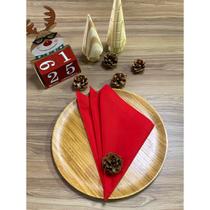 Guardanapo Vermelho Natalino 40x40cm 100% Algodão