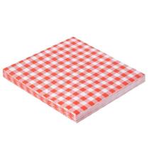 Guardanapo xadrez vermelho junina 25x25cm c/20un.