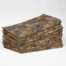 Guardanapos de Algodão com Estampa Floral, 50 cm, Marrom, Conjunto de 12, para Mesa e Decoração - Vargottam Guardanapos de Algodão com Estampa Floral, 50 cm, Marrom, Conjunto de 12, para Mesa e Decoração - Vargottam
