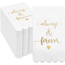 Guardanapos de casamento Sparkle and Bash Always & Forever, pacote com 100 Guardanapos de casamento Sparkle and Bash Always & Forever, pacote com 100