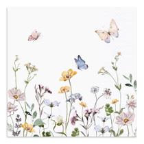 Guardanapos de coquetel AUDREE Floral de 3 camadas, pacote com 100 (12,7 x 12,7 cm)