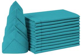 Guardanapos de coquetel com bainha costurada com orifícios decorativos em ourela azul-petróleo 18 x 18, guardanapos de casamento, guardanapos de tecido, guardanapos de algodão com cantos esquadrados, Dia de Ação de Graças, guardanapos de jantar laváveis à máquina, conjunto de 12 Guardanapos de coquetel com bainha costurada com orifícios decorativos em ourela azul-petróleo 18 x 18, guardanapos de casamento, guardanapos de tecido, guardanapos de algodão com cantos esquadrados, Dia de Ação de Graças, guardanapos de jantar laváveis à máquina, conjunto de 12