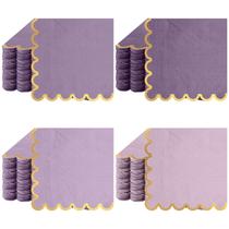 Guardanapos de coquetel de papel roxo recortado Saypack (pacote com 100)