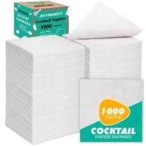 Guardanapos de coquetel JINVOGREEN, 2 camadas, brancos, 1000 unidades, 13,5 x 13,5 cm