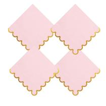 Guardanapos de coquetel Leapig Pink com folha de ouro, pacote de 100, 25x25cm Guardanapos de coquetel Leapig Pink com folha de ouro, pacote de 100, 25x25cm