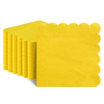 Guardanapos de coquetel NatNarr Yellow, 120 unidades, recortados, descartáveis