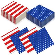 Guardanapos de coquetel Nuanchu, bandeira americana, 4 de julho, 200 unidades