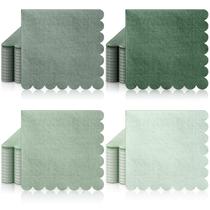 Guardanapos de coquetel Zhanmai Scalloped 12,5 x 12,5 cm, pacote com 100