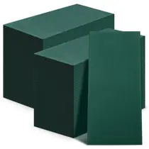 Guardanapos de jantar descartáveis Qilery Linen Feel 100 unidades verdes