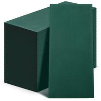 Guardanapos de jantar descartáveis Qilery Linen Feel 50 unidades verdes