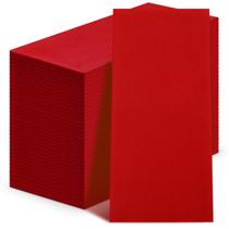 Guardanapos de jantar descartáveis Qilery Linen Feel 50 unidades vermelhas