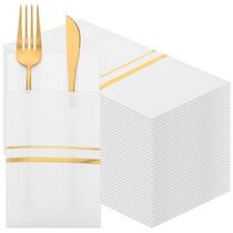 Guardanapos de jantar descartáveis Roshtia 100 Pack Linen Feel Guardanapos de jantar descartáveis Roshtia 100 Pack Linen Feel