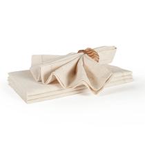Guardanapos de jantar em tecido Ramanta Home Cotton Flax 20x20cm 4 Natural