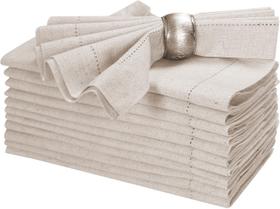 Guardanapos de jantar, roupa de cama, linho artesanal, linho, algodão, 45 x 45 cm, 12 unidades Guardanapos de jantar, roupa de cama, linho artesanal, linho, algodão, 45 x 45 cm, 12 unidades