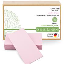 Guardanapos de jantar Simulinen Blush Pink Pink Paper descartáveis x50