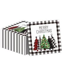 Guardanapos de Natal Tevxj descartáveis Buffalo Plaid, pacote com 50