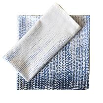 Guardanapos de pano FINGERCRAFT, pacote com 12, algodão e linho, 51x51 cm, azul