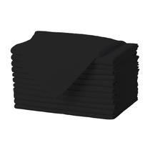 Guardanapos de pano Gee Di Moda pretos 43x43cm, poliéster, conjunto de 12