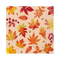 Guardanapos De Papel Com Estampa De Folha De Bordo E Abóbora De Outono, 20 Unidades, 6,5 Polegadas,