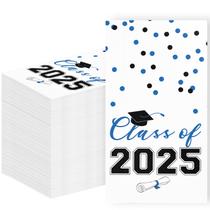 Guardanapos de papel descartáveis 2025 Graduation (80, azul e preto)