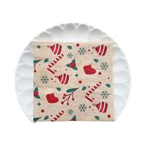 Guardanapos De Papel Descartáveis Com Elementos Natalinos Impressos, 33cm, 20pcs, Papel Com Estampa Guardanapos De Papel Descartáveis Com Elementos Natalinos Impressos, 33cm, 20pcs, Papel Com Estampa