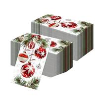 Guardanapos De Papel Descartáveis De Natal Bolas Decorativas De Natal Para Festa Almoço Jantar Guardanapos De Papel Descartáveis De Natal Bolas Decorativas De Natal Para Festa Almoço Jantar