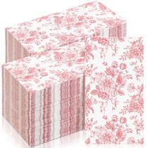 Guardanapos de papel descartáveis para hóspedes Tinlade rosa branco 200 unidades