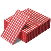 Guardanapos de papel Epakh Gingham Red Buffalo Plaid 120 peças