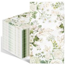 Guardanapos de papel IANFEPH White Floral de 3 camadas 100 unidades para banheiro