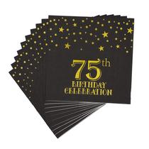 Guardanapos de papel Pandecor 75th Birthday Party, pacote com 50 Guardanapos de papel Pandecor 75th Birthday Party, pacote com 50