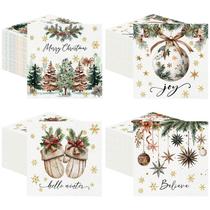 Guardanapos de papel para coquetel de Natal Fulmoon Santa 25x25cm 200 unidades