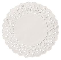 Guardanapos de Papel Rendados School Smart 10 cm Pacote com 100 Unidades Branco