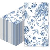 Guardanapos de papel Tatuo Blue Floral 200 unidades para banheiro
