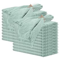 Guardanapos de tecido Pesonlook Sage Green Algodão com franja 40x40cm 24 unidades