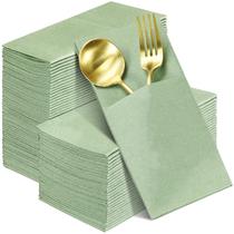 Guardanapos descartáveis de linho Seajan Sage Green 120 unidades Guardanapos descartáveis de linho Seajan Sage Green 120 unidades