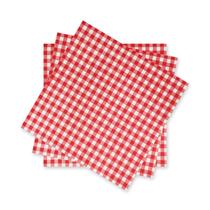 Guardanapos descartáveis de papel guingão vermelho e branco Gatherfun (pacote com 50) Guardanapos descartáveis de papel guingão vermelho e branco Gatherfun (pacote com 50)