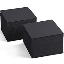 Guardanapos descartáveis Linen-Feel Servietto Black 6,5 x 6,5", pacote com 100