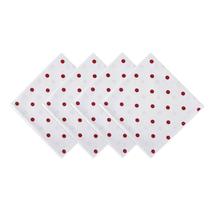 Guardanapos DII Poá Branco e Vermelho 46x46 cm 4 Peças Guardanapos DII Poá Branco e Vermelho 46x46 cm 4 Peças
