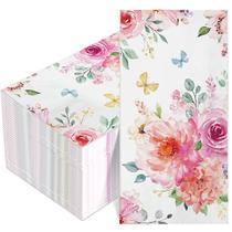 Guardanapos florais, flores, papel de jantar, 3 camadas, 100 unidades