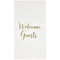 Guardanapos Gift Boutique Welcome Guests Gold Disposable 100 Guardanapos Gift Boutique Welcome Guests Gold Disposable 100