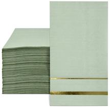 Guardanapos Guest Boutique Gift Green Sage com acabamento dourado x100 Guardanapos Guest Boutique Gift Green Sage com acabamento dourado x100