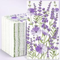 Guardanapos Homlouue, roxo, lavanda, floral, 100 unidades, 3 camadas Guardanapos Homlouue, roxo, lavanda, floral, 100 unidades, 3 camadas