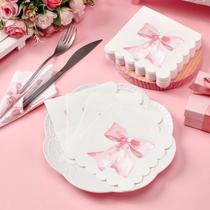 Guardanapos Hunnmingre Coquette Pink Bow 150 unidades de papel