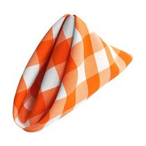 Guardanapos LA Linen Checkered 18x18cm laranja e branco (pacote com 10) Guardanapos LA Linen Checkered 18x18cm laranja e branco (pacote com 10)