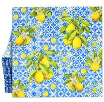 Guardanapos para bebidas, presente, boutique, azulejos, limões, 100 unidades Guardanapos para bebidas, presente, boutique, azulejos, limões, 100 unidades