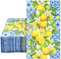 Guardanapos para convidados, presente, boutique, azulejos, limões, 100 unidades de papel